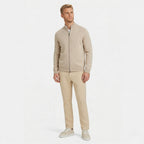 Men's Knit Cardigan Wool-Blend Zip Funnel Neck Regular Fit