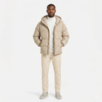 Men's Puffer Jacket Hood Zip-Up Regular Fit