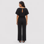 Women's Jumpsuit Tie Waist Wide Leg Relaxed Fit