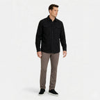 Men's Long Sleeve Overshirt Snap-Button Regular Fit