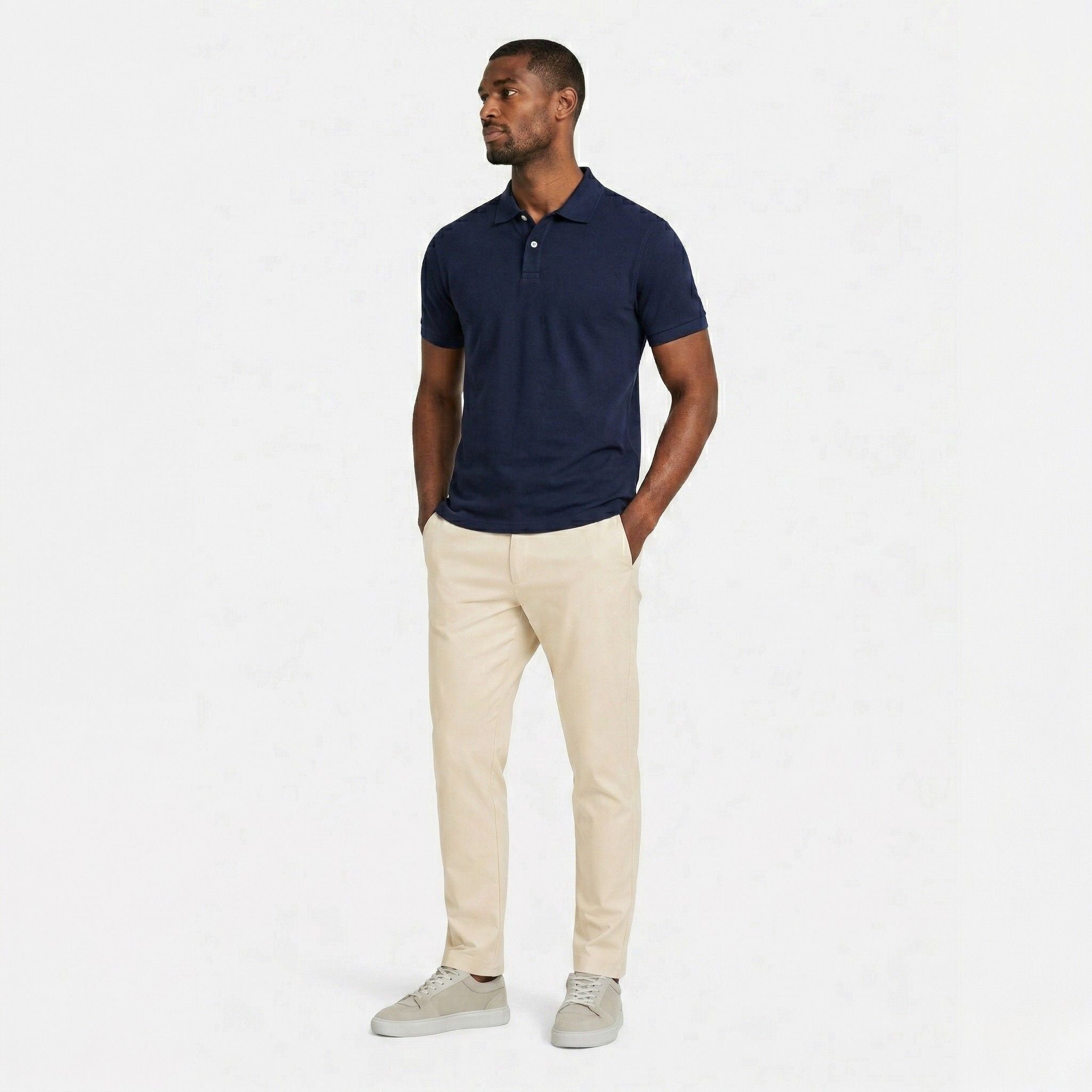 Men’s Breathable Polo Shirt Comfortable Cotton Daily Outfit