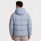 Men's Puffer Jacket Hood Zip-Up Regular Fit
