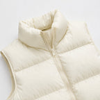 Women's Cropped Puffer Vest Zip-Up Regular Fit