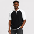 Men's Waffle jumper Quarter-Zip Colour Block Regular Fit