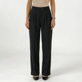 Women's High-Waist Trousers Single-Pleat Tailored Fit