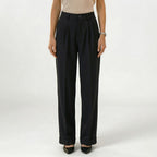 Women's High-Waist Trousers Single-Pleat Tailored Fit