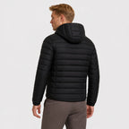 Men's Lightweight Padded Jacket Hooded Zip-Up Regular Fit