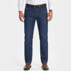 Men's Classic Denim Jeans Five-Pocket Straight Fit