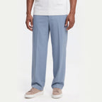 Men's Pleated Trousers Wide-Leg Tailored Relaxed Fit