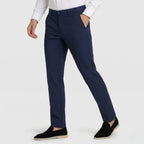 Men's Chino Trousers Flat-Front Stretch Slim Fit
