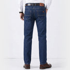 Men's Classic Denim Jeans Five-Pocket Straight Fit