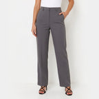 Women's High Waist Trousers Front Seam Tailored Fit