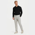 Men's Side Adjuster Trousers Waistband Pleated Tapered Fit