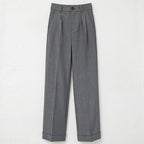 Women's High-Waist Trousers Single-Pleat Tailored Fit