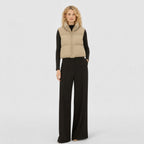 Women's Cropped Puffer Vest Zip-Up Regular Fit