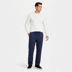 Men's Linen Trousers Drawstring Straight Fit