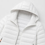 Men's Lightweight Padded Jacket Hooded Zip-Up Regular Fit