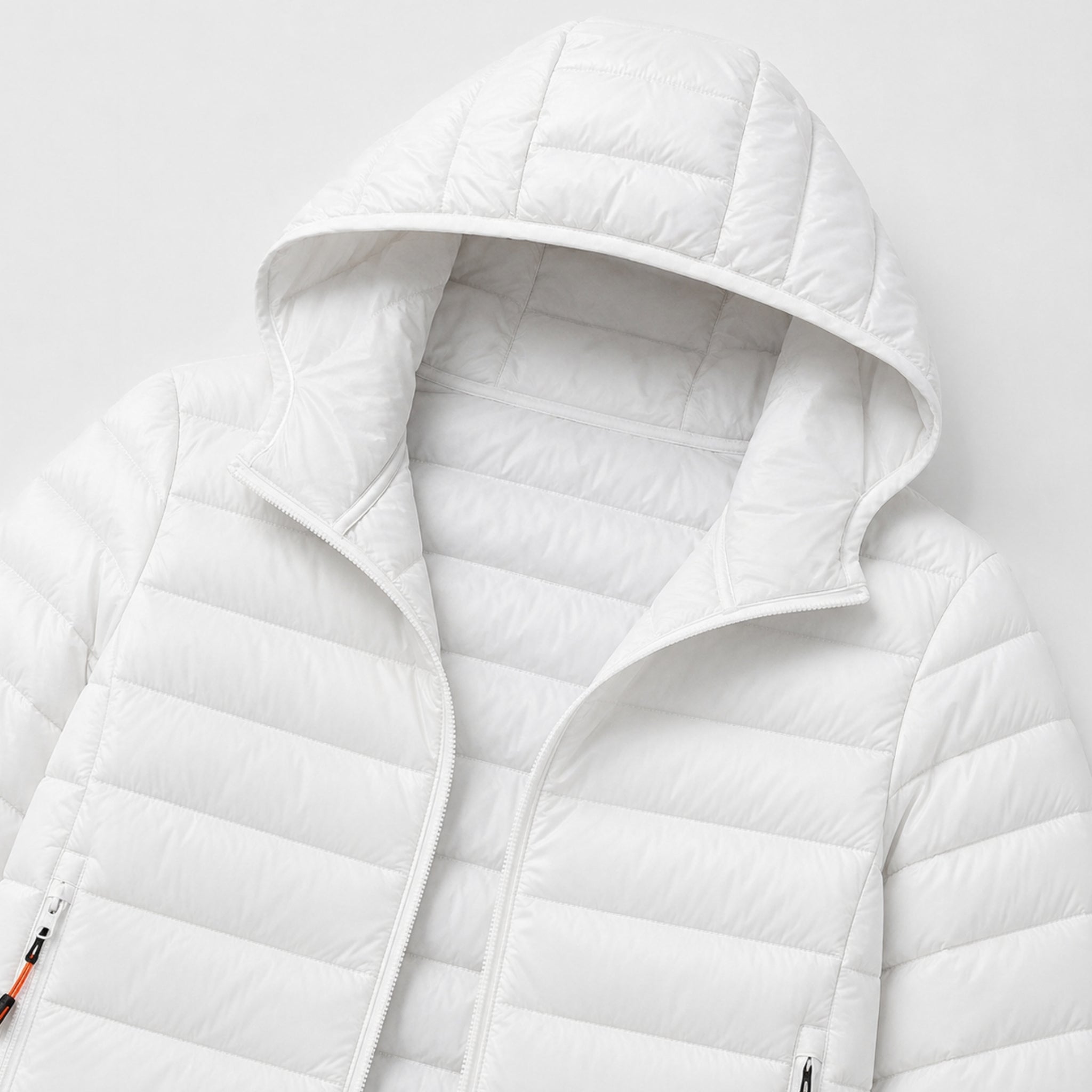 Men's Lightweight Padded Jacket Hooded Zip-Up Regular Fit