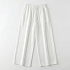 Women's Linen Trousers Drawstring Elasticated Waistband Wide-Leg Fit