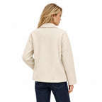Women's Double-Breasted Jacket Notched Lapels Relaxed Fit