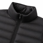 Women's Lightweight Quilted Puffer Jacket Stand Collar Regular Fit - Black detail