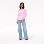 Women's Classic Button-Front Shirt Point Collar Regular Fit - Pink 