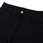 Women's High-Waisted Classic Jeans Full-Length Wide-Leg Fit - Black 
