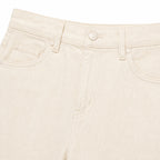 Women's Classic Denim Jeans High-Rise Straight-Leg Relaxed Fit - Apricot detail