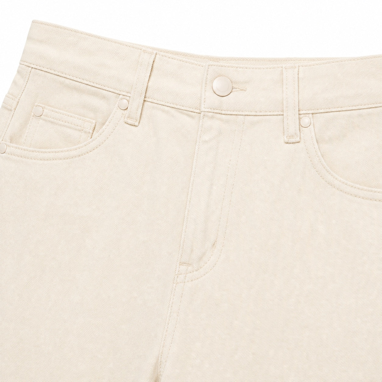 Women's Classic Denim Jeans High-Rise Straight-Leg Relaxed Fit - Apricot detail