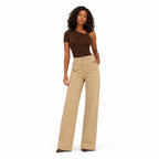Women's Classic Denim Jeans High-Rise Straight-Leg Relaxed Fit - Khaki front