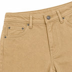 Women's Classic Denim Jeans High-Rise Straight-Leg Relaxed Fit - Khaki detail