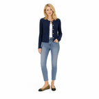 Women's Cable-Knit Cardigan Round-Neck Buttoned Regular Fit