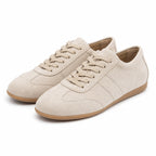 Women's Suede-Look Low Trainers Tonal Gum Sole