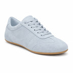Women's Suede-Look Low Trainers Tonal Gum Sole