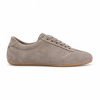 Women's Suede-Look Low Trainers Tonal Gum Sole