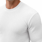 Men's Waffle-Rib Crew-Neck Jumper Long Sleeve