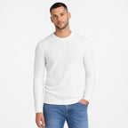 Men's Waffle-Rib Crew-Neck Jumper Long Sleeve