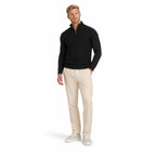 Men's Textured Quarter-Zip Knit Jumper Funnel Neck Regular Fit