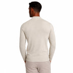 Men's Textured Quarter-Zip Knit Jumper Funnel Neck Regular Fit