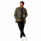 Men's Pocketed Cotton Jacket Relaxed Fit