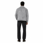 Men's Suede-Look Utility Jacket Pocketed Zip Regular Fit