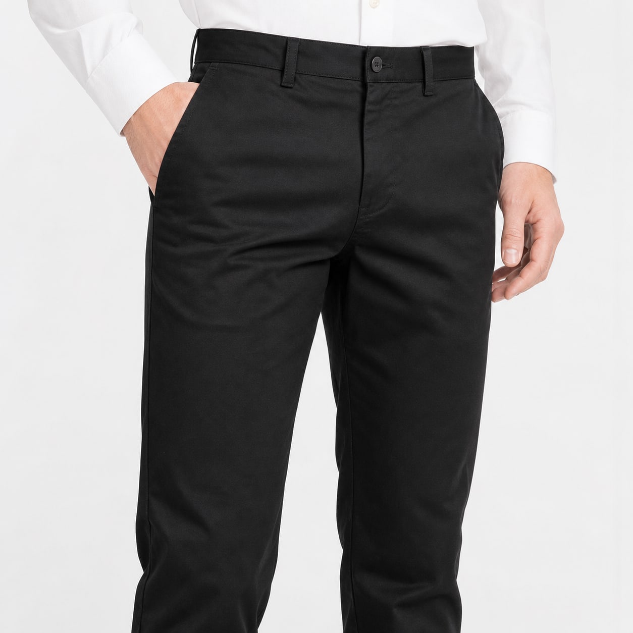 Men's Chino Trousers Straight Fit Flat Front