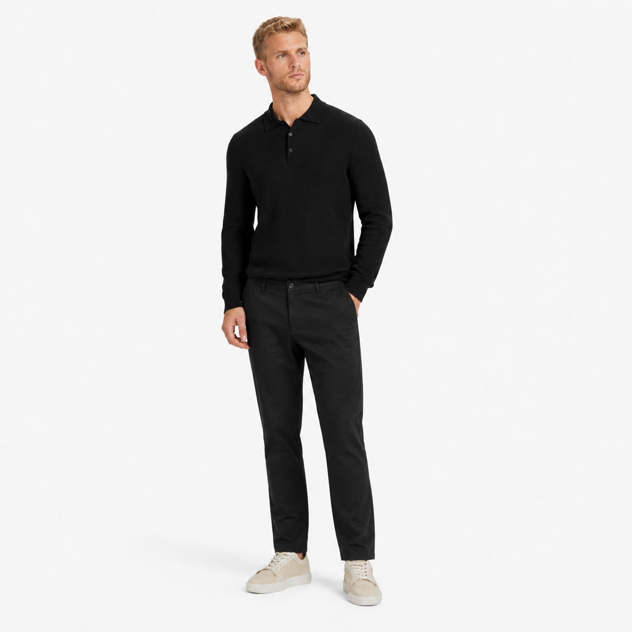 Men's Chino Trousers Straight Fit Flat Front
