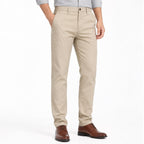 Men's Chino Trousers Straight Fit Flat Front