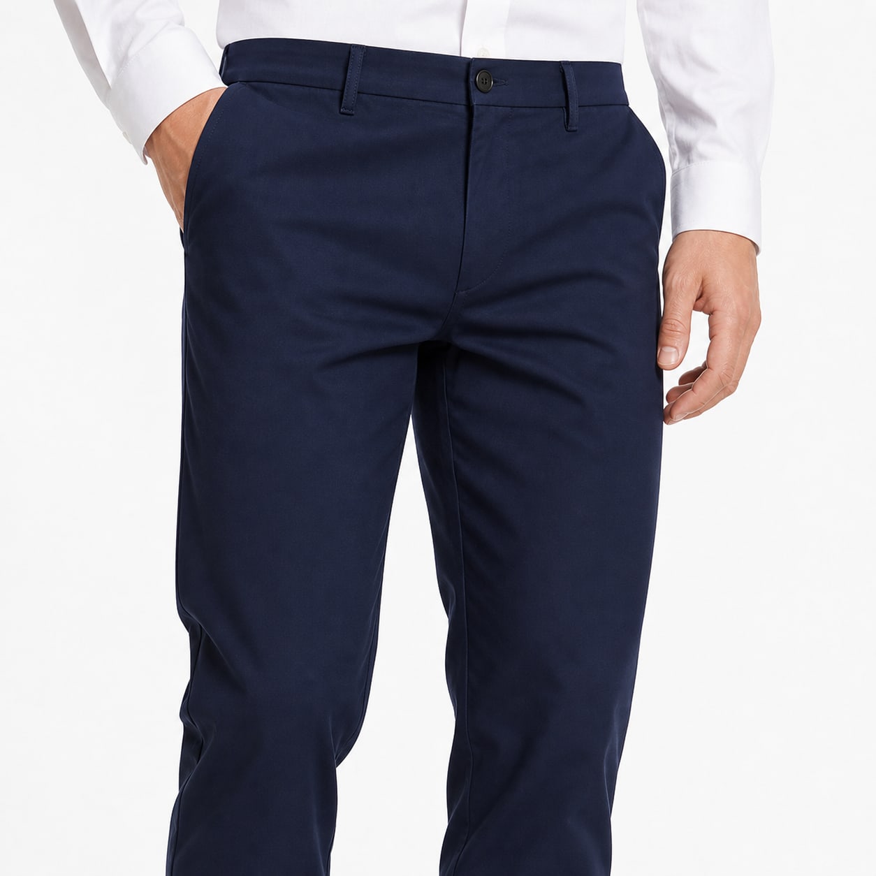 Men's Chino Trousers Straight Fit Flat Front