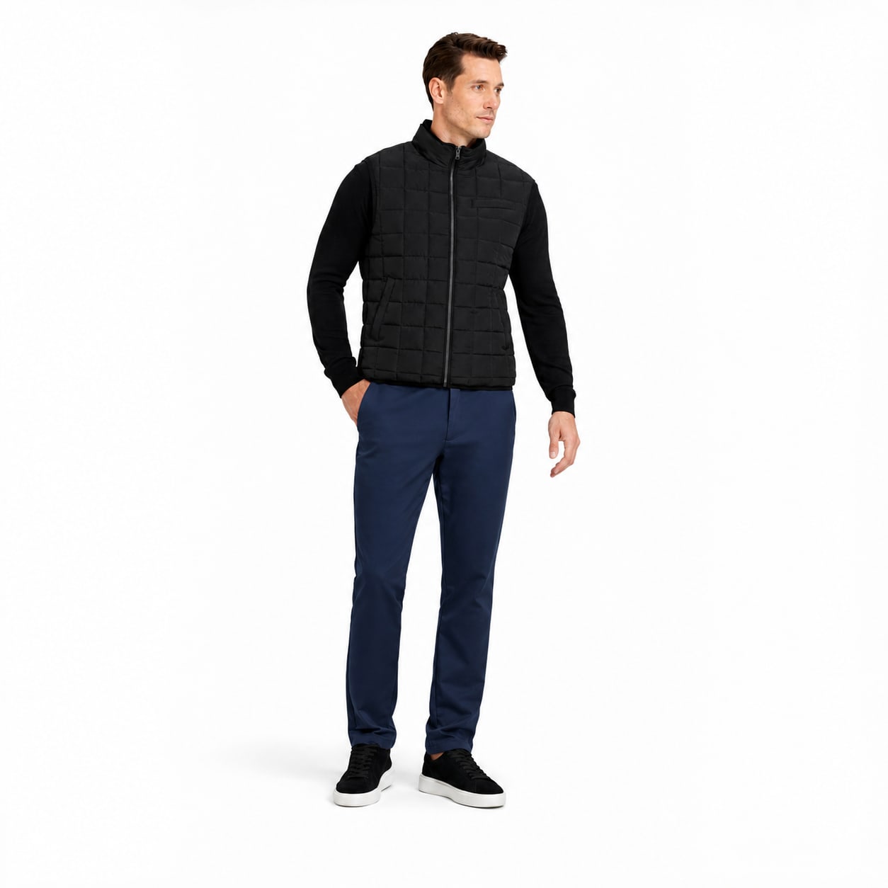 Men's Chino Trousers Straight Fit Flat Front