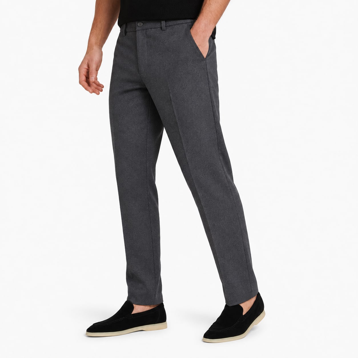 Men's Tailored Trousers Pressed Crease Straight Fit