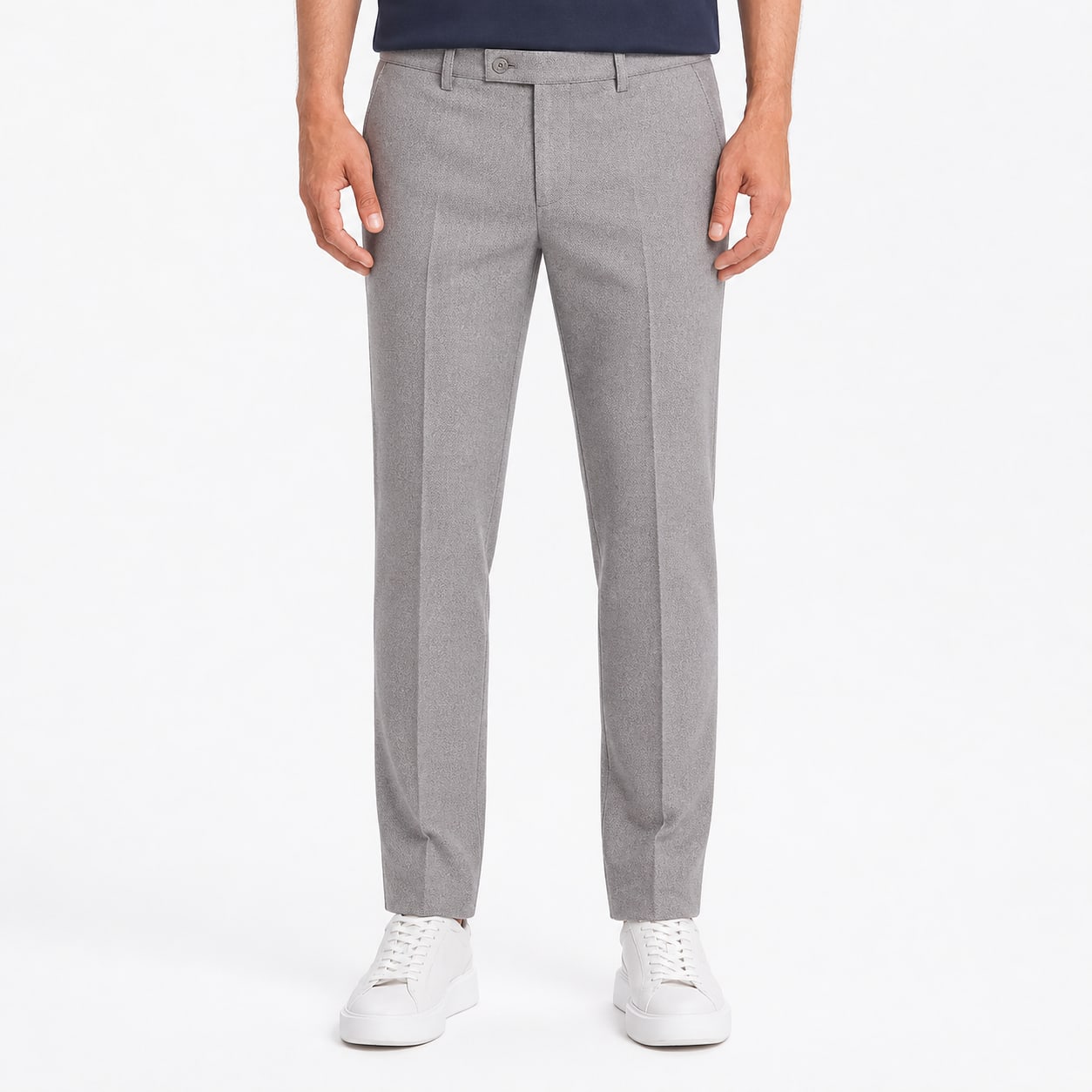 Men's Tailored Trousers Pressed Crease Straight Fit