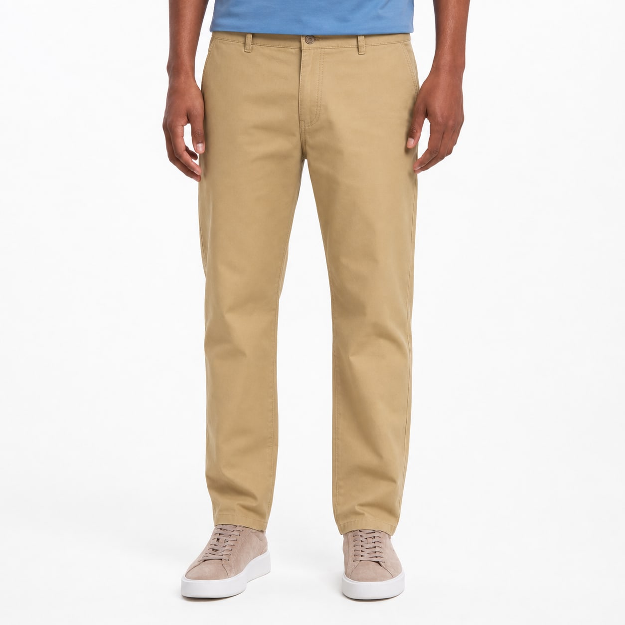 Men's Casual Chino Trousers Regular Straight Fit