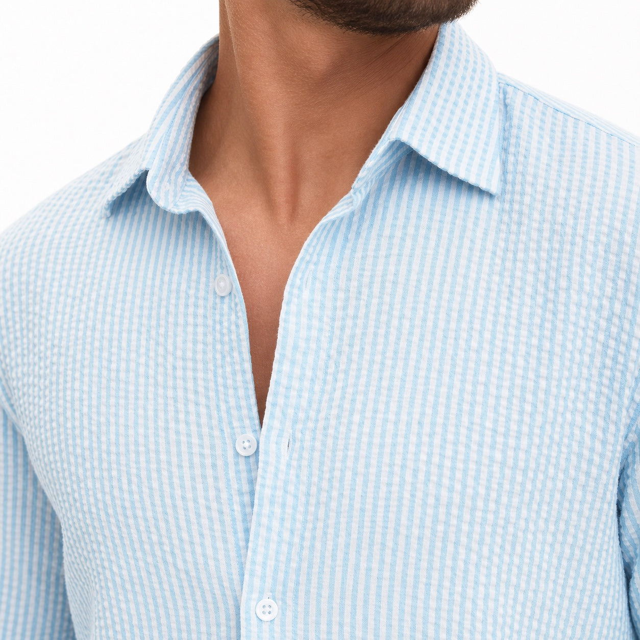 Men's Long-Sleeve Shirt Striped Regular Fit
